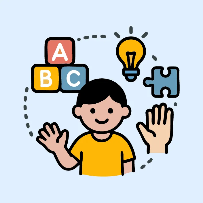 Kids building early learning and essential life skills through engaging brain games and interactive play.
